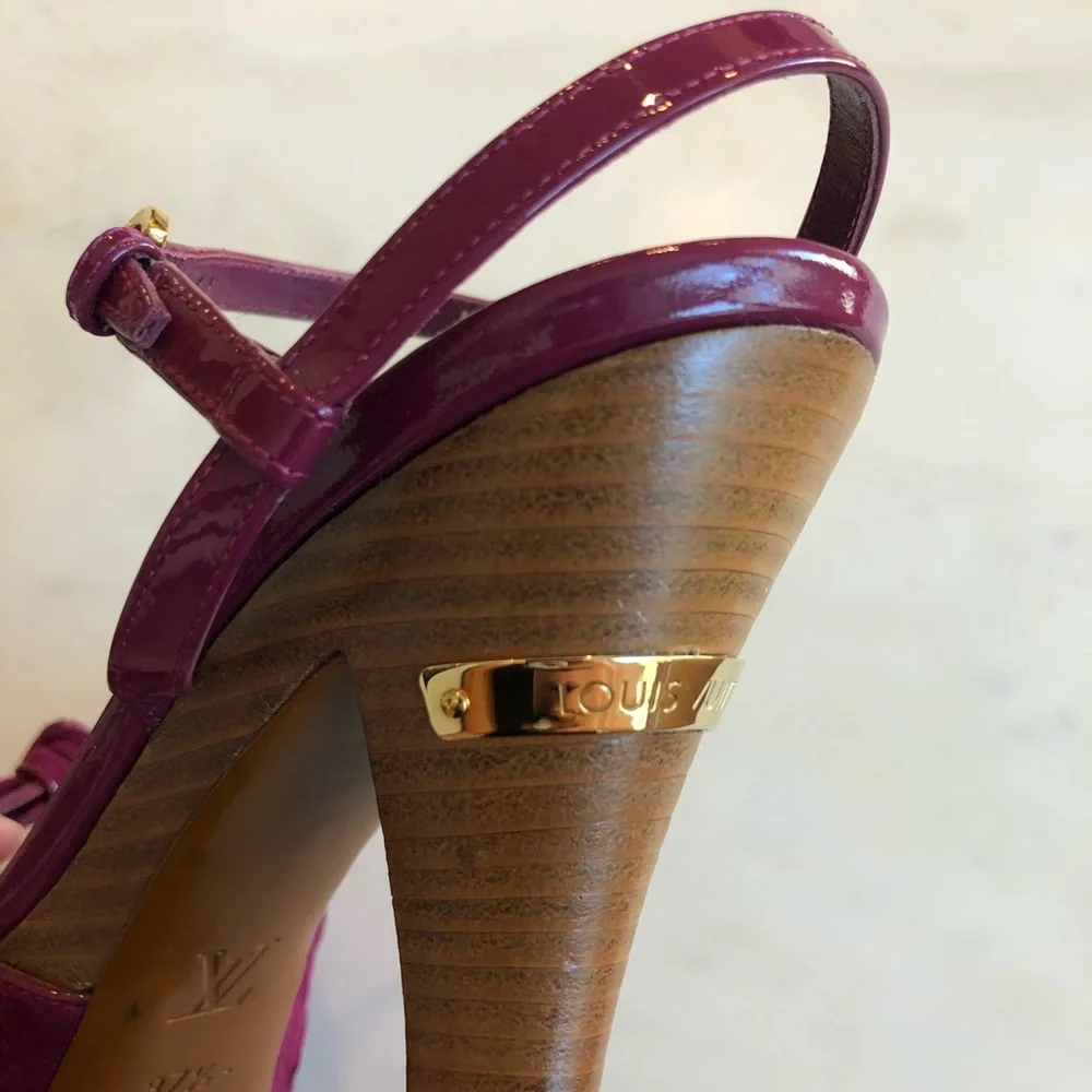 Louis Vuitton Rita Sandal 8cm 37.5 Framboise - Picture 4 of 16